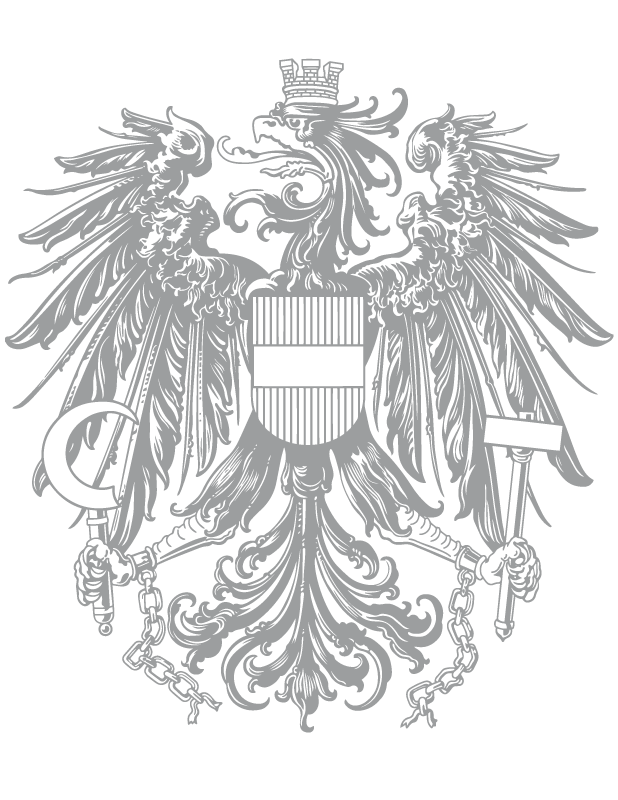 Bundesadler der Republik Österreich grau